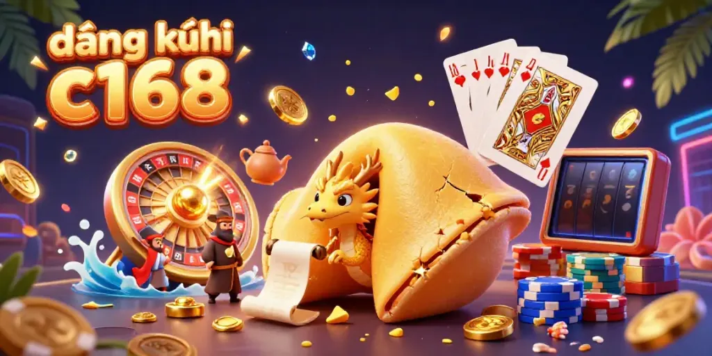 Engage in the thrill of đăng ký c168 with this vibrant 3D casino illustration featuring colorful characters and dynamic game elements.